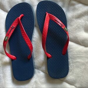 Grendene Brazil Blue and Red Flip Flops size EUR 41/42